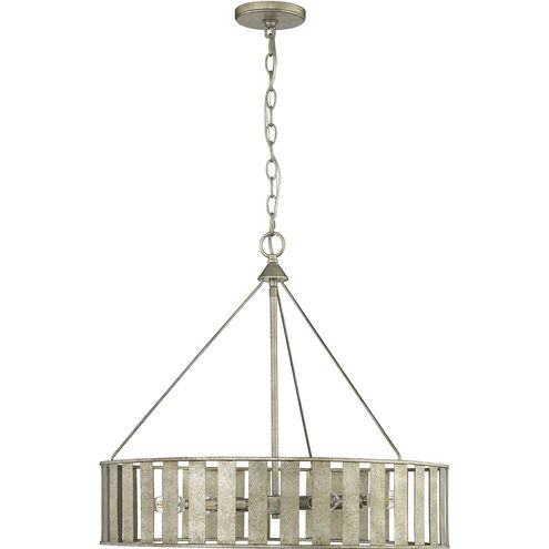 Stella 6 Light 24 inch Antique Silver Chandelier Ceiling Light